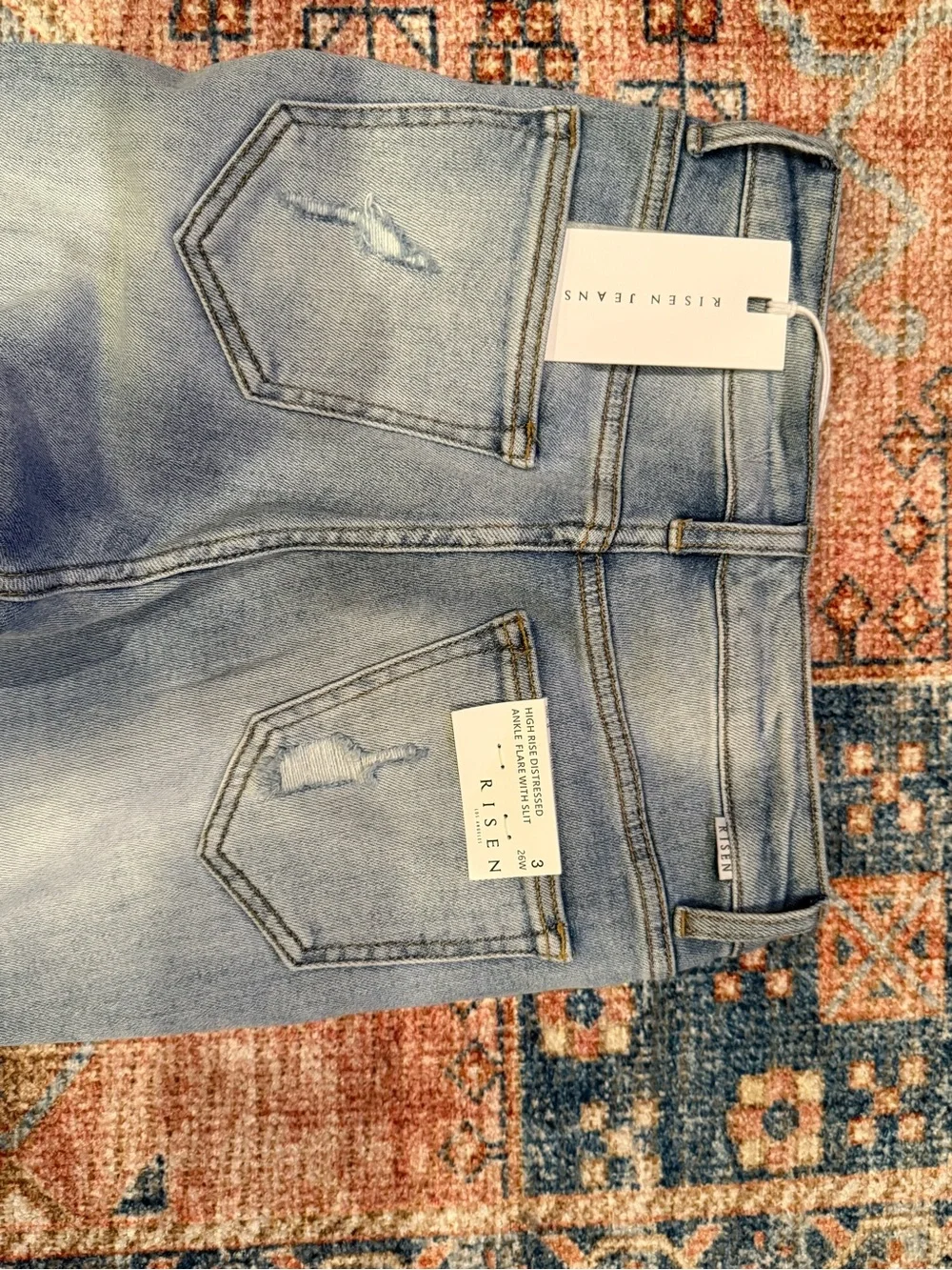 Distressed Light Blue Women's Flared Jeans
